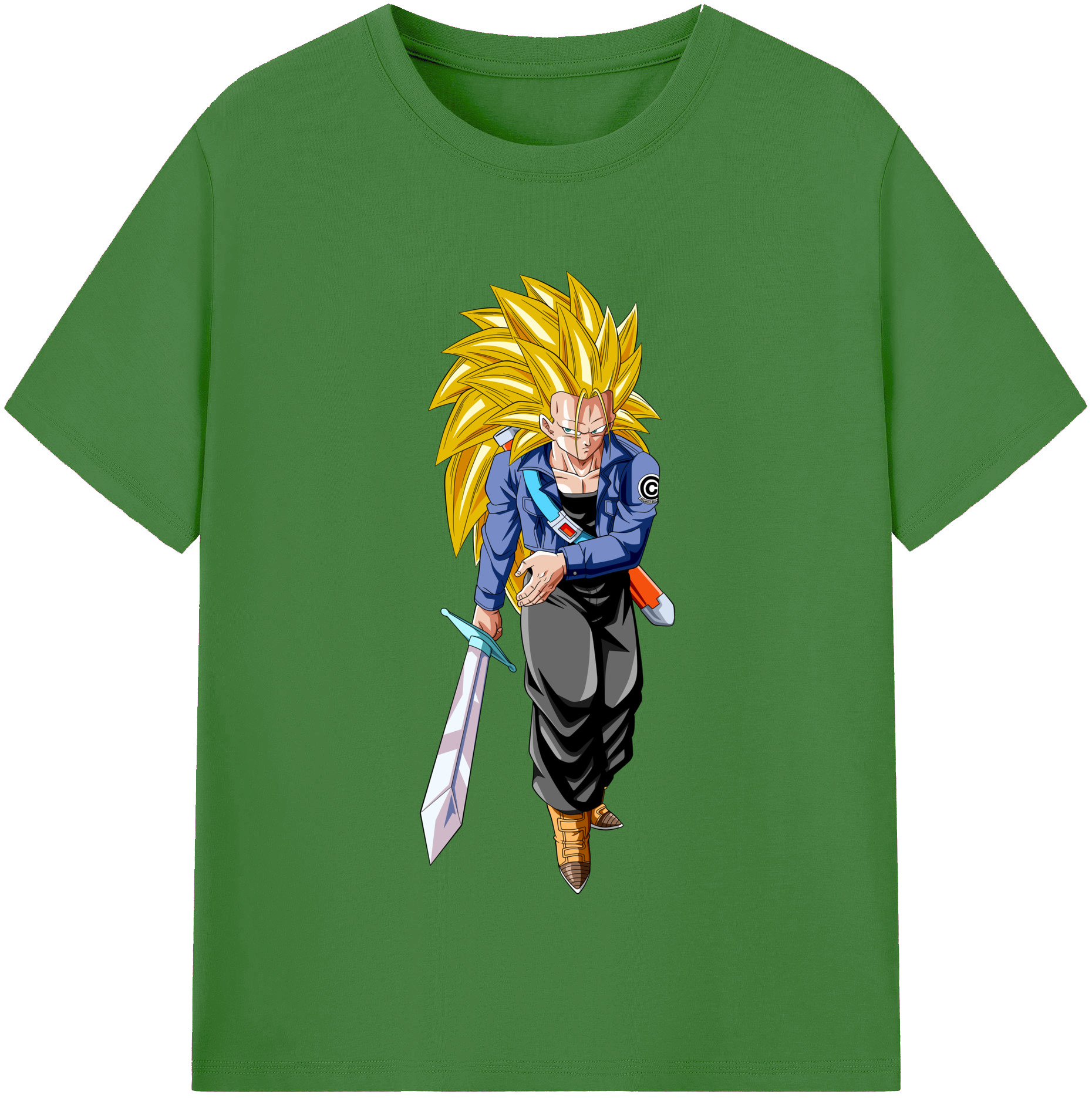 （画像用） ドラゴンボール トランクス（Torankusu）DRAGON BALL Trunks レディースカジュアルプリントTシャツ（綿100％）